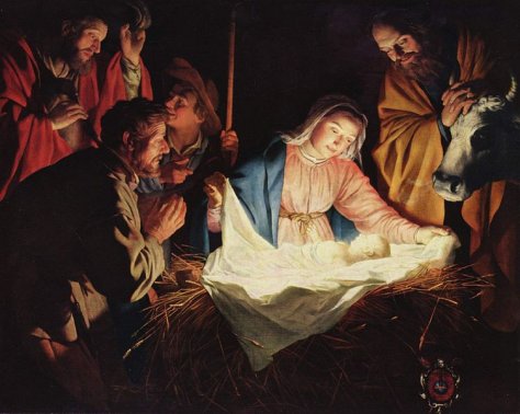 "The Adoration of the Shephers" by Gerard van Honthorst (Image in the public domain)