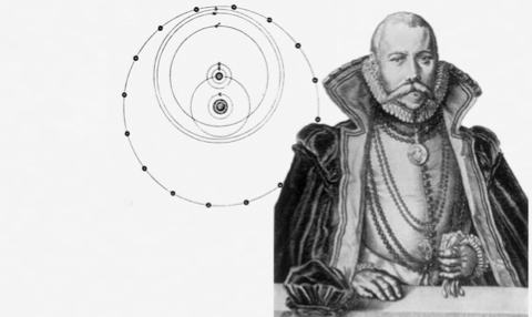 This is the logo of Project Tycho.  It depicts Tycho Brahe with his unique view of the universe. (click for credit)