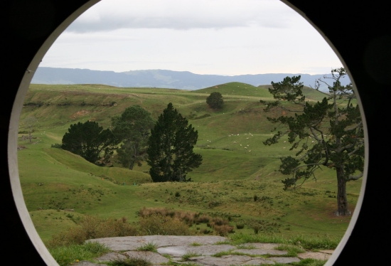 The view from inside Bag End. (Photo by Kathleen Wile)