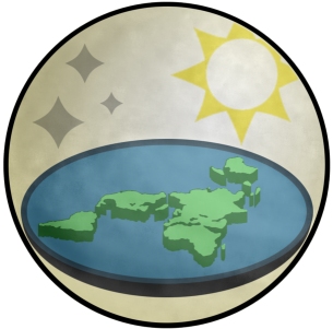 The logo of the 2013 Flat Earth Society (click for credit)